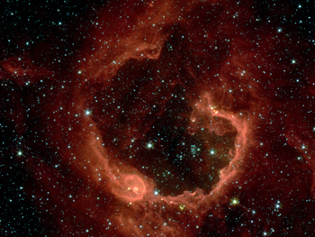 NASA/JPL-Caltech/E. Churchwell (University of Wisconsin, Madison)